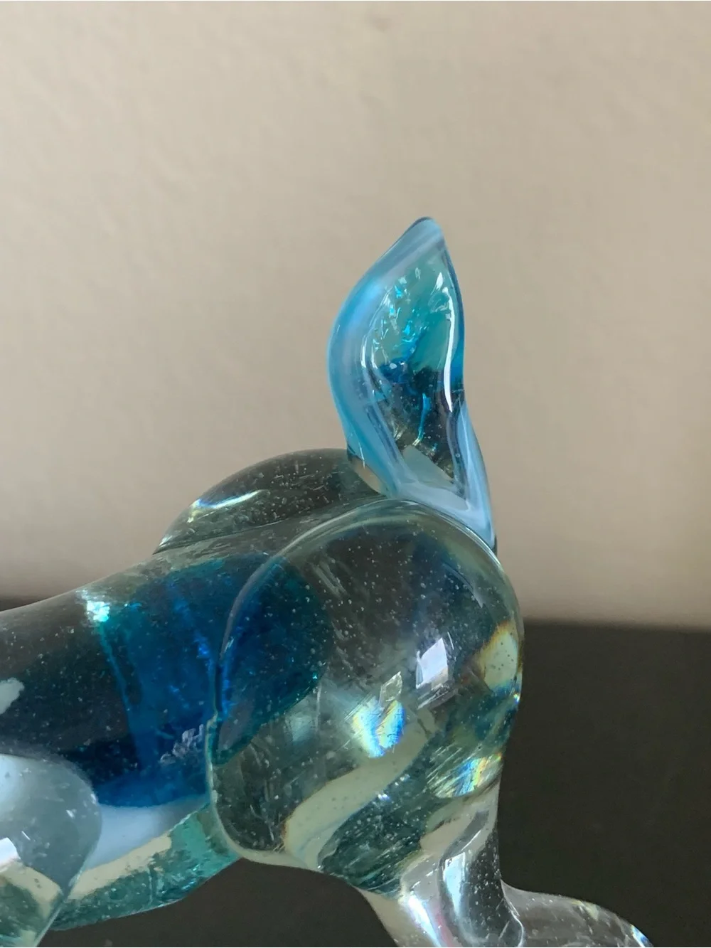 Murano-style Hand Blown Mexico Art Glass Antelope Gazelle Ram Big Horn Figurine
